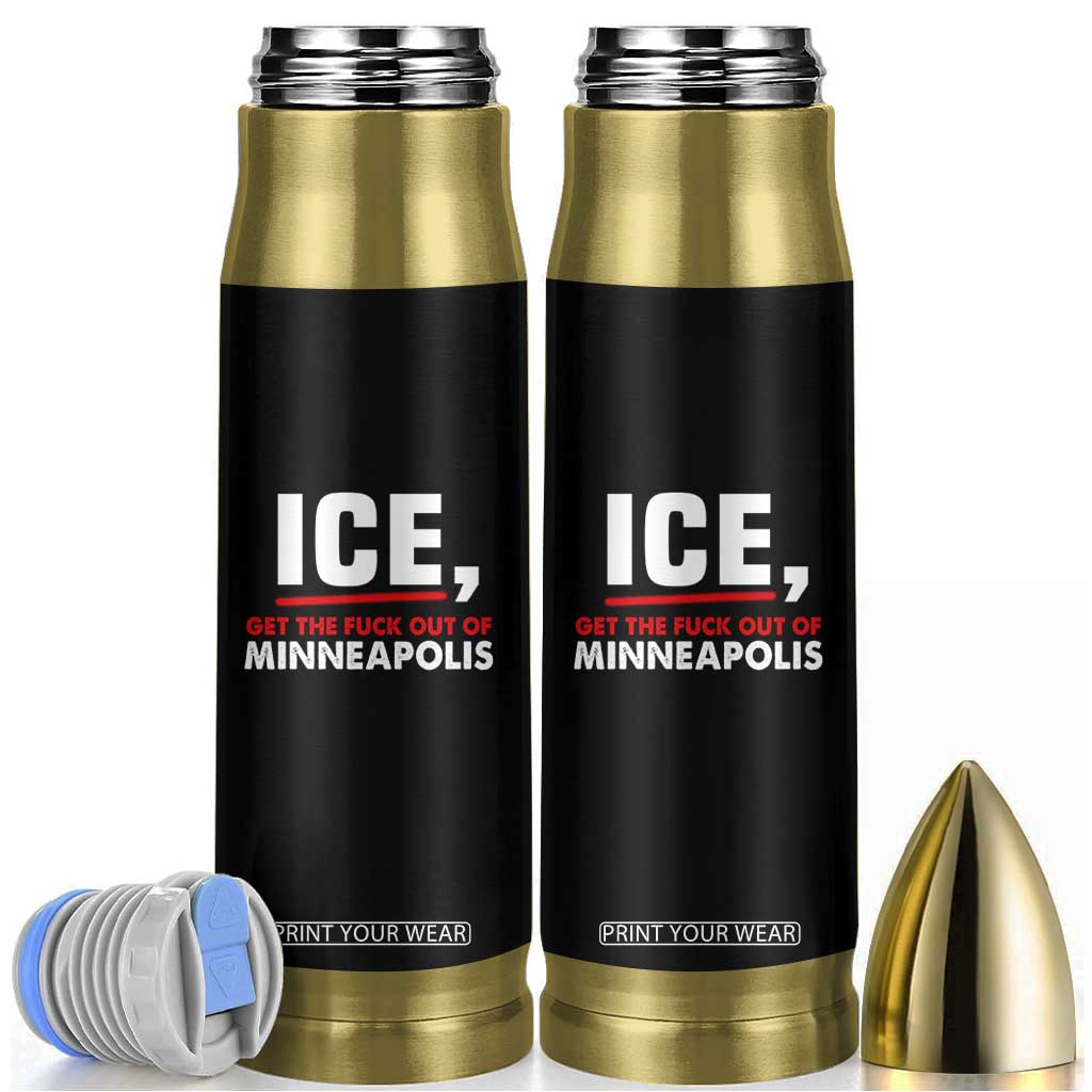 Ice Get The F Out of Minneapolis Bullet Tumbler Red and White Statement Justice and Resistance Protest TS02 Black Print Your Wear