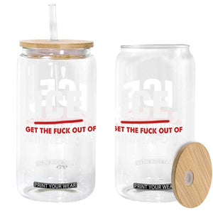 Ice Get The F Out of Minneapolis Glass Can Red and White Statement Justice and Resistance Protest TS02 Print Your Wear