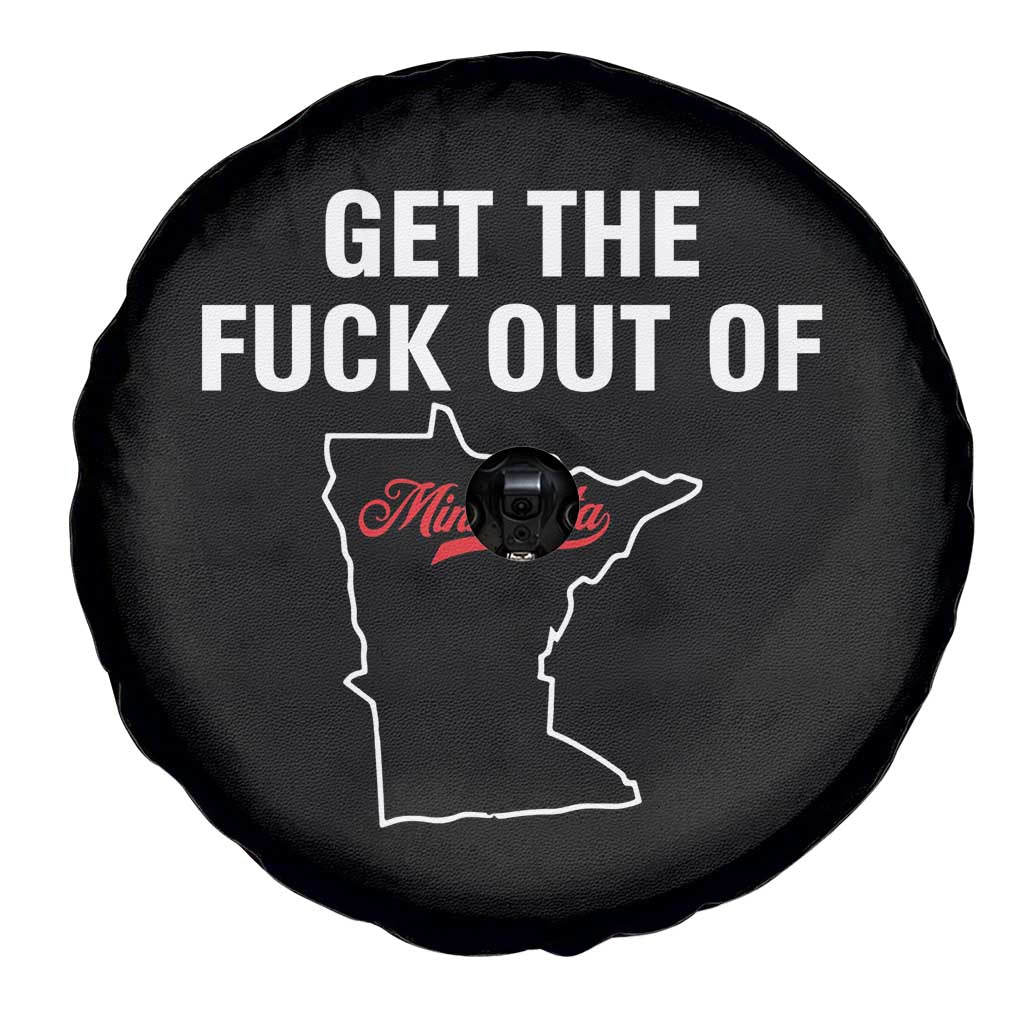 Get The F Out of Minnesota Protest Spare Tire Cover State Map Minneapolis Jan 8 2026 Justice Protest TS02 Print Your Wear