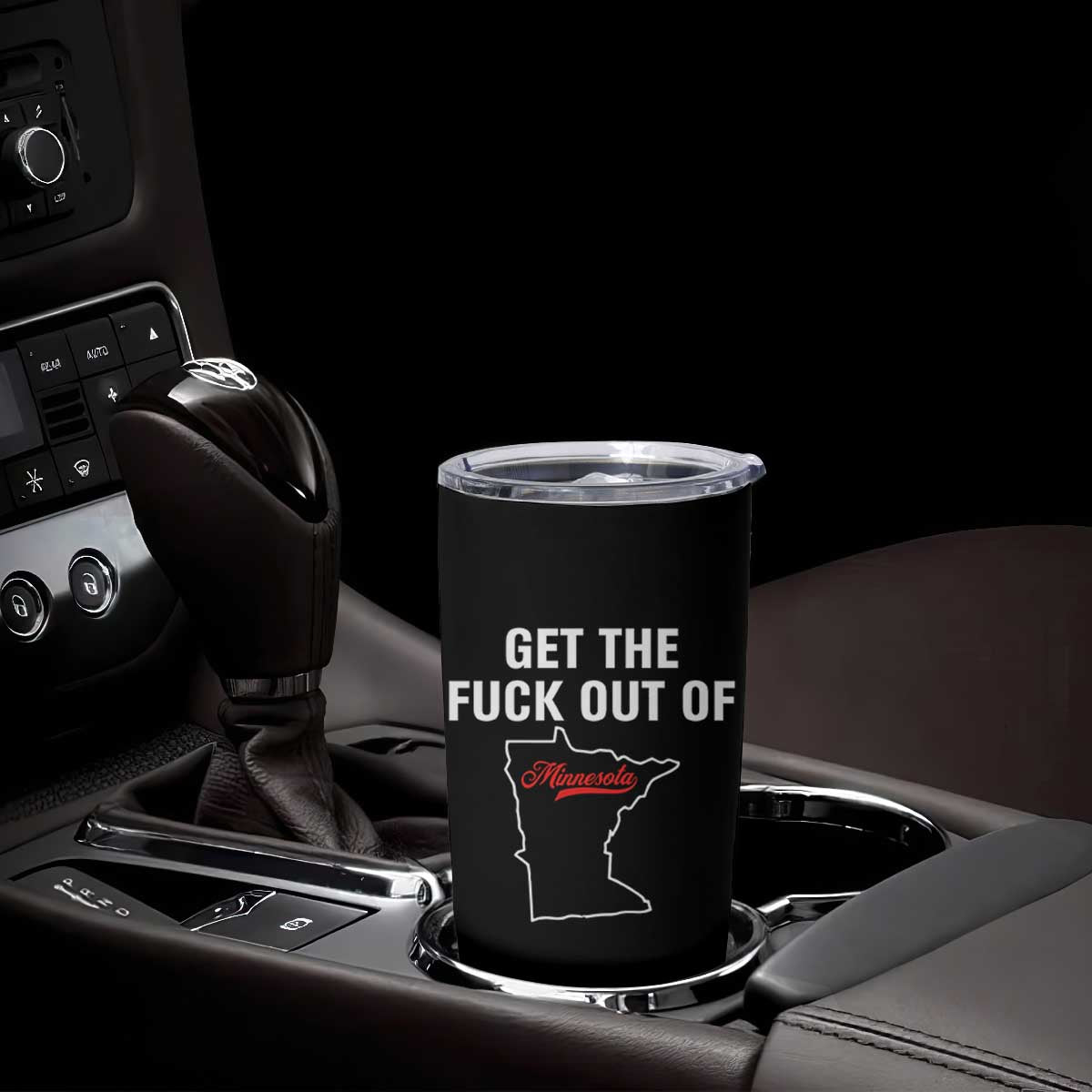 Get The F Out of Minnesota Protest Tumbler Cup State Map Minneapolis Jan 8 2026 Justice Protest TS02 Print Your Wear