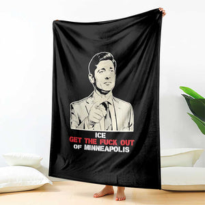 Get The F Out of Minneapolis Throw Blanket Mayor Jacob Saying Civil Resistance TS02 Print Your Wear