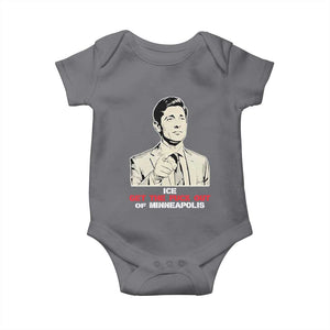 Get The F Out of Minneapolis Baby Onesie Mayor Jacob Saying Civil Resistance TS02 Charcoal Print Your Wear
