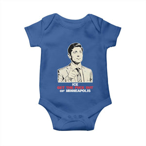 Get The F Out of Minneapolis Baby Onesie Mayor Jacob Saying Civil Resistance TS02 Royal Blue Print Your Wear