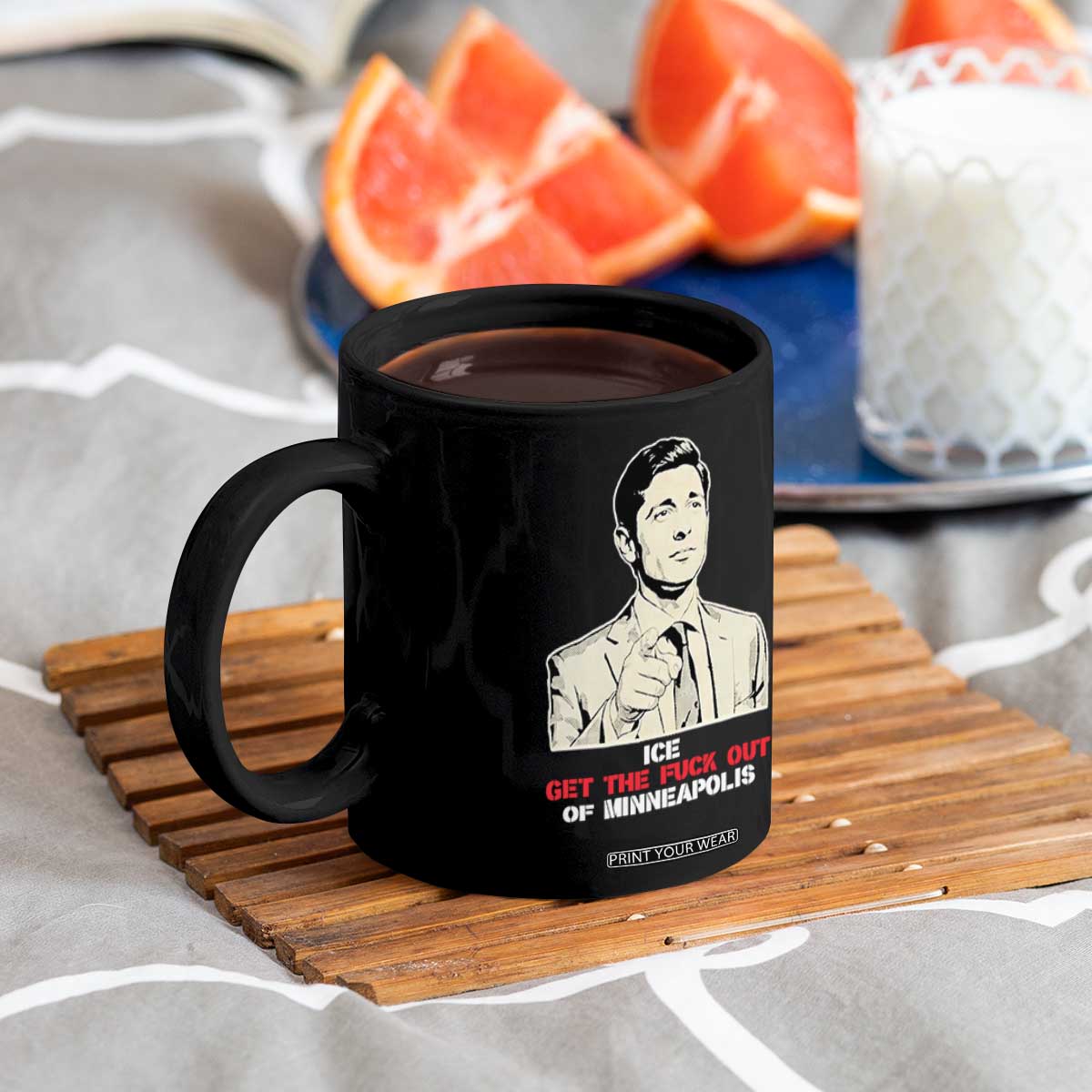 Get The F Out of Minneapolis Coffee Mug Mayor Jacob Saying Civil Resistance TS02 Print Your Wear