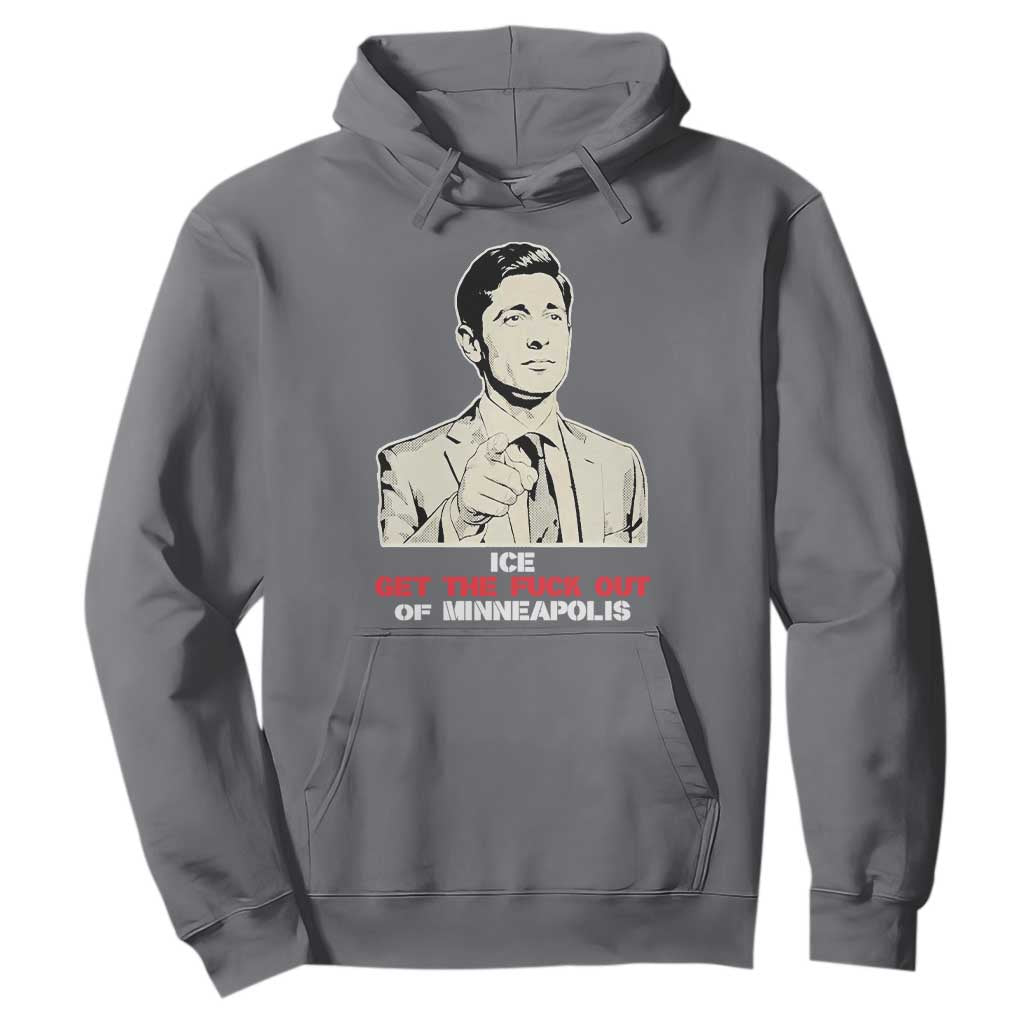 Get The F Out of Minneapolis Hoodie Mayor Jacob Saying Civil Resistance TS02 Charcoal Print Your Wear
