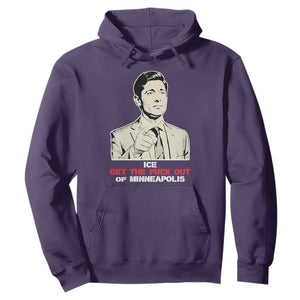 Get The F Out of Minneapolis Hoodie Mayor Jacob Saying Civil Resistance TS02 Purple Print Your Wear