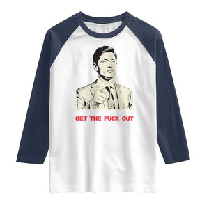 Get The F Out of Minneapolis Raglan Shirt Mayor Jacob Saying Civil Resistance TS02 White Navy Print Your Wear