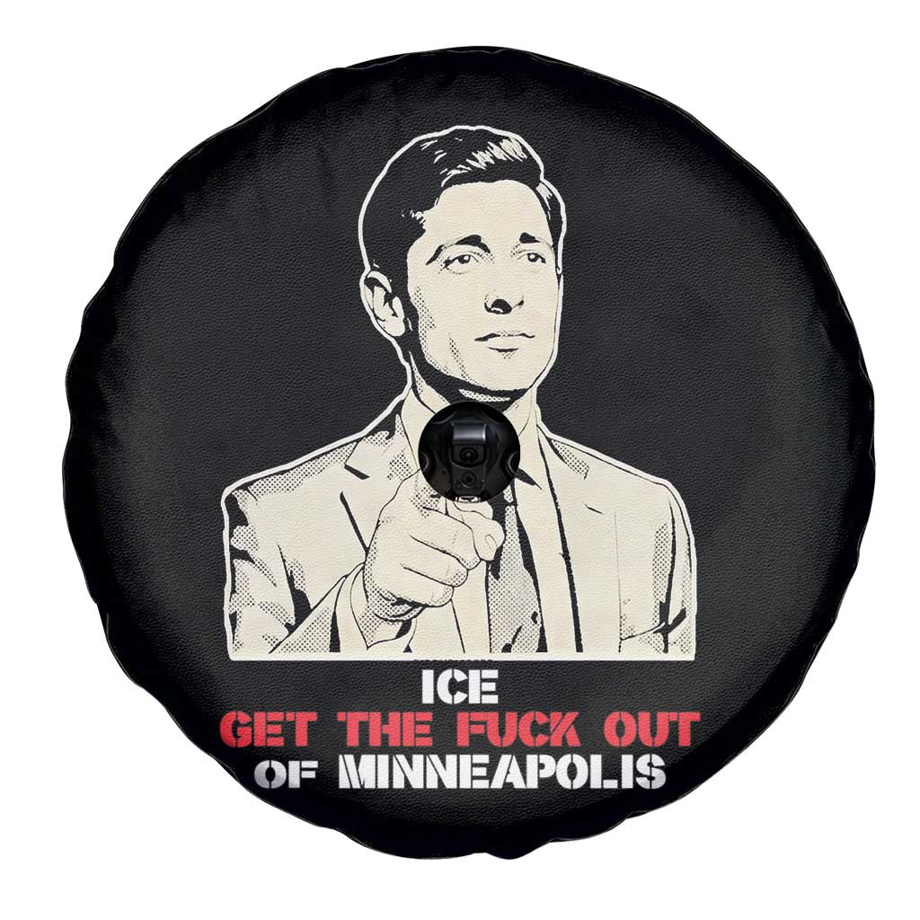 Get The F Out of Minneapolis Spare Tire Cover Mayor Jacob Saying Civil Resistance TS02 Print Your Wear