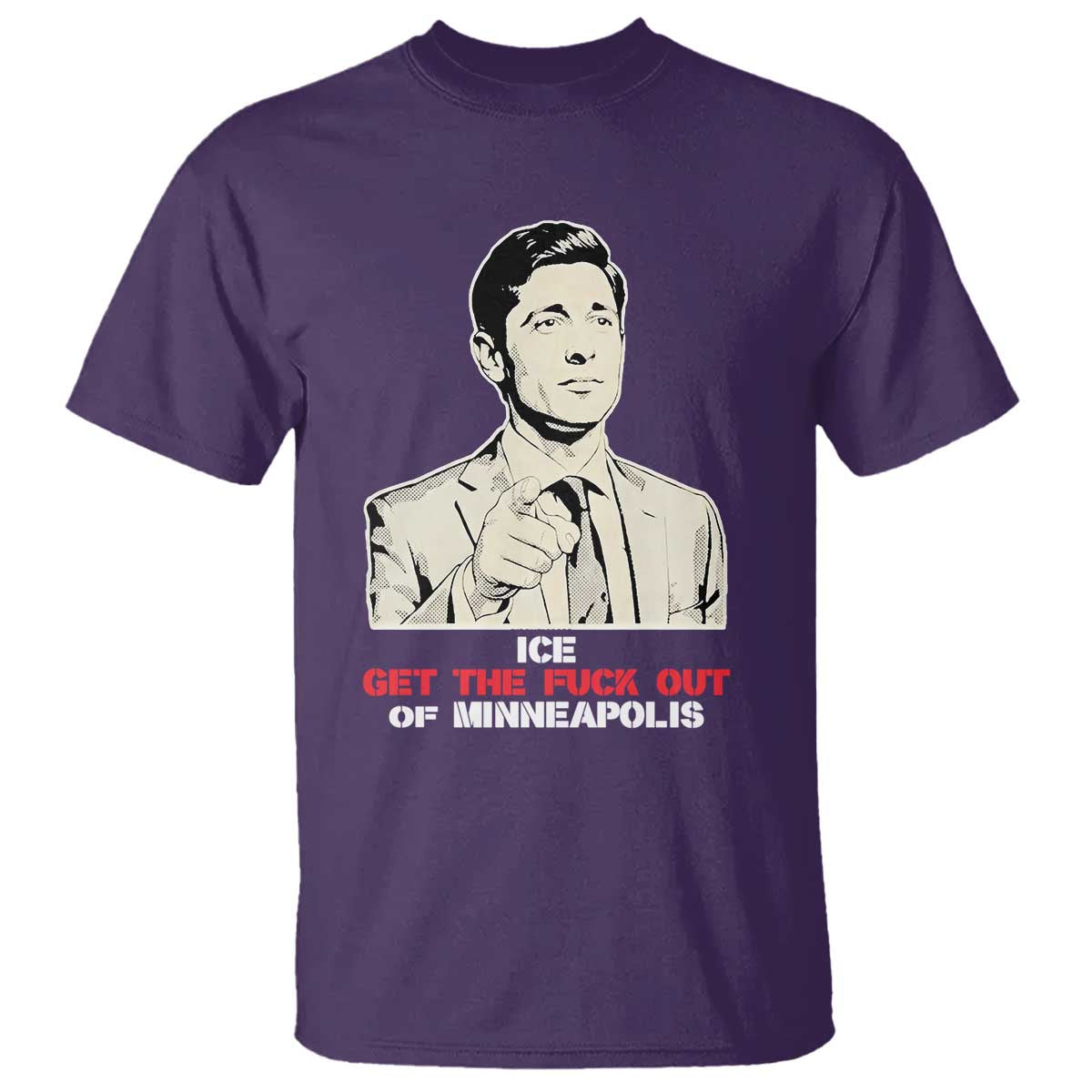 Get The F Out of Minneapolis T Shirt Mayor Jacob Saying Civil Resistance TS02 Purple Print Your Wear