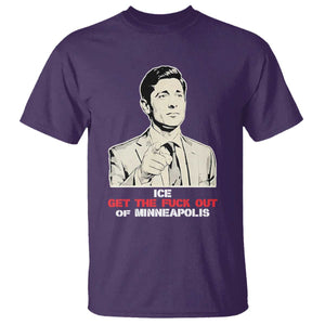 Get The F Out of Minneapolis T Shirt Mayor Jacob Saying Civil Resistance TS02 Purple Print Your Wear