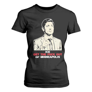 Get The F Out of Minneapolis T Shirt For Women Mayor Jacob Saying Civil Resistance TS02 Black Print Your Wear