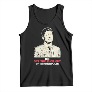 Get The F Out of Minneapolis Tank Top Mayor Jacob Saying Civil Resistance TS02 Black Print Your Wear