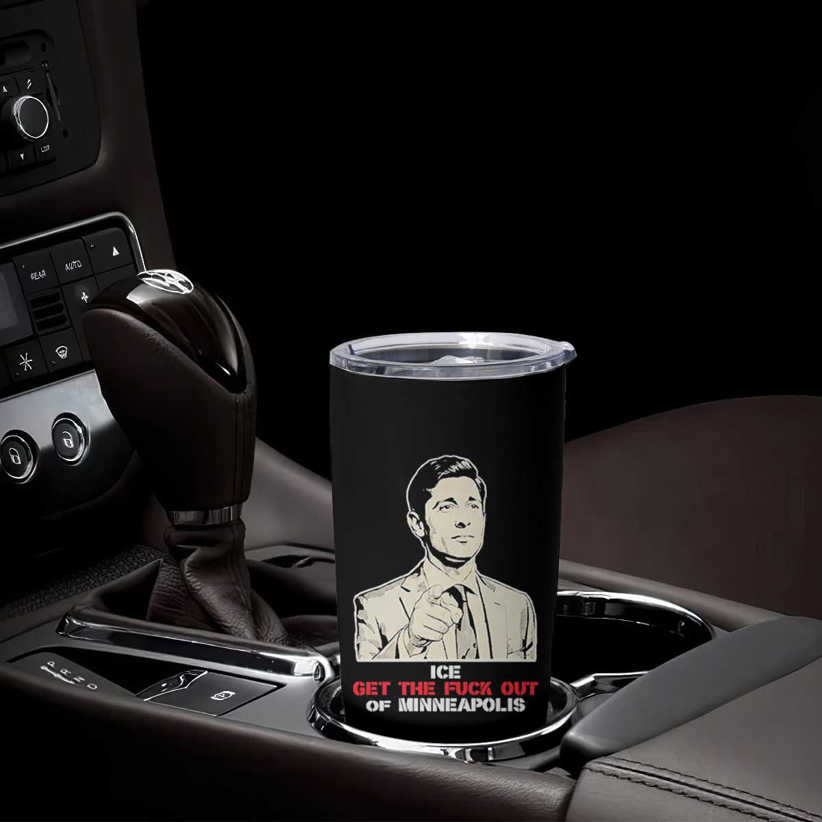 Get The F Out of Minneapolis Tumbler Cup Mayor Jacob Saying Civil Resistance TS02 Print Your Wear
