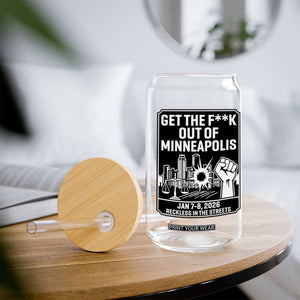 Get The F Out of Minneapolis Glass Can January 8 2026 Reckless in the Streets Protest TS02 Print Your Wear