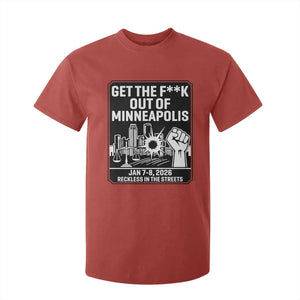 Get The F Out of Minneapolis T Shirt For Kid January 8 2026 Reckless in the Streets Protest TS02 Red Print Your Wear