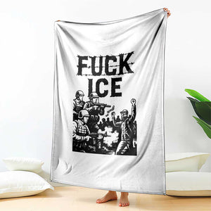 F Ice Riot Protest Graphic Throw Blanket Political Resistance Against Ice Violence TS02 Print Your Wear