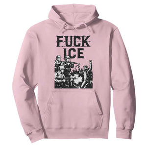 F Ice Riot Protest Graphic Hoodie Political Resistance Against Ice Violence TS02 Light Pink Print Your Wear