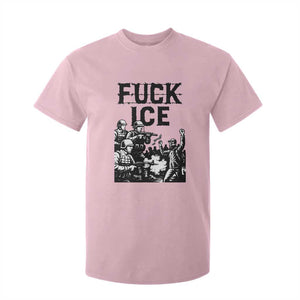 F Ice Riot Protest Graphic T Shirt For Kid Political Resistance Against Ice Violence TS02 Light Pink Print Your Wear
