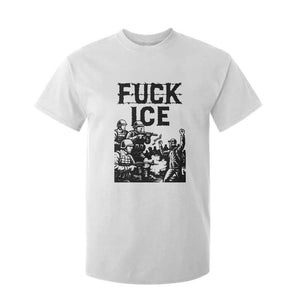 F Ice Riot Protest Graphic T Shirt For Kid Political Resistance Against Ice Violence TS02 White Print Your Wear