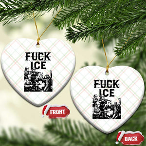 F Ice Riot Protest Graphic Ceramic Ornament Political Resistance Against Ice Violence TS02 Print Your Wear