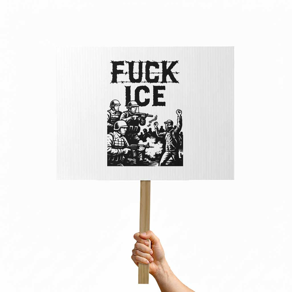 F Ice Riot Protest Graphic Protest Sign Political Resistance Against Ice Violence TS02 Horizontal 18