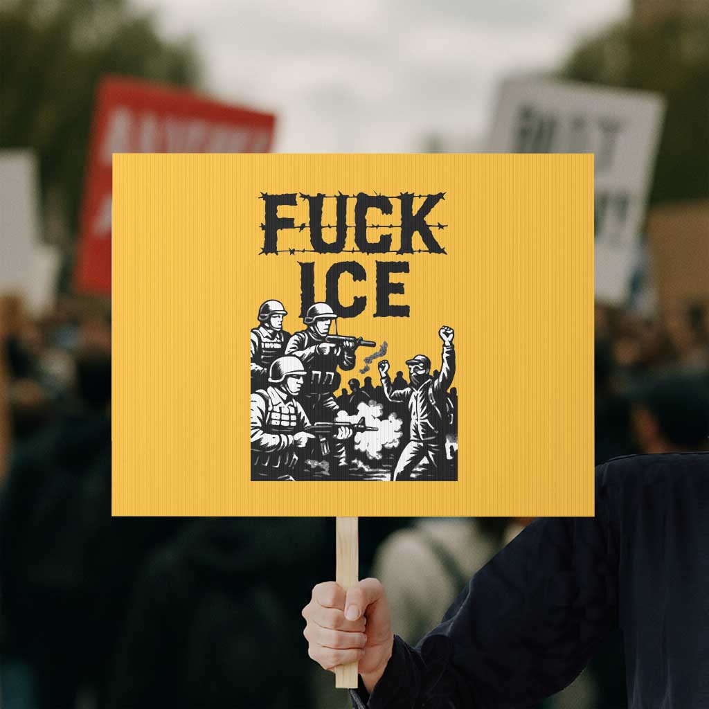 F Ice Riot Protest Graphic Protest Sign Political Resistance Against Ice Violence TS02 Horizontal 18