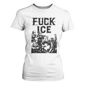 F Ice Riot Protest Graphic T Shirt For Women Political Resistance Against Ice Violence TS02 White Print Your Wear