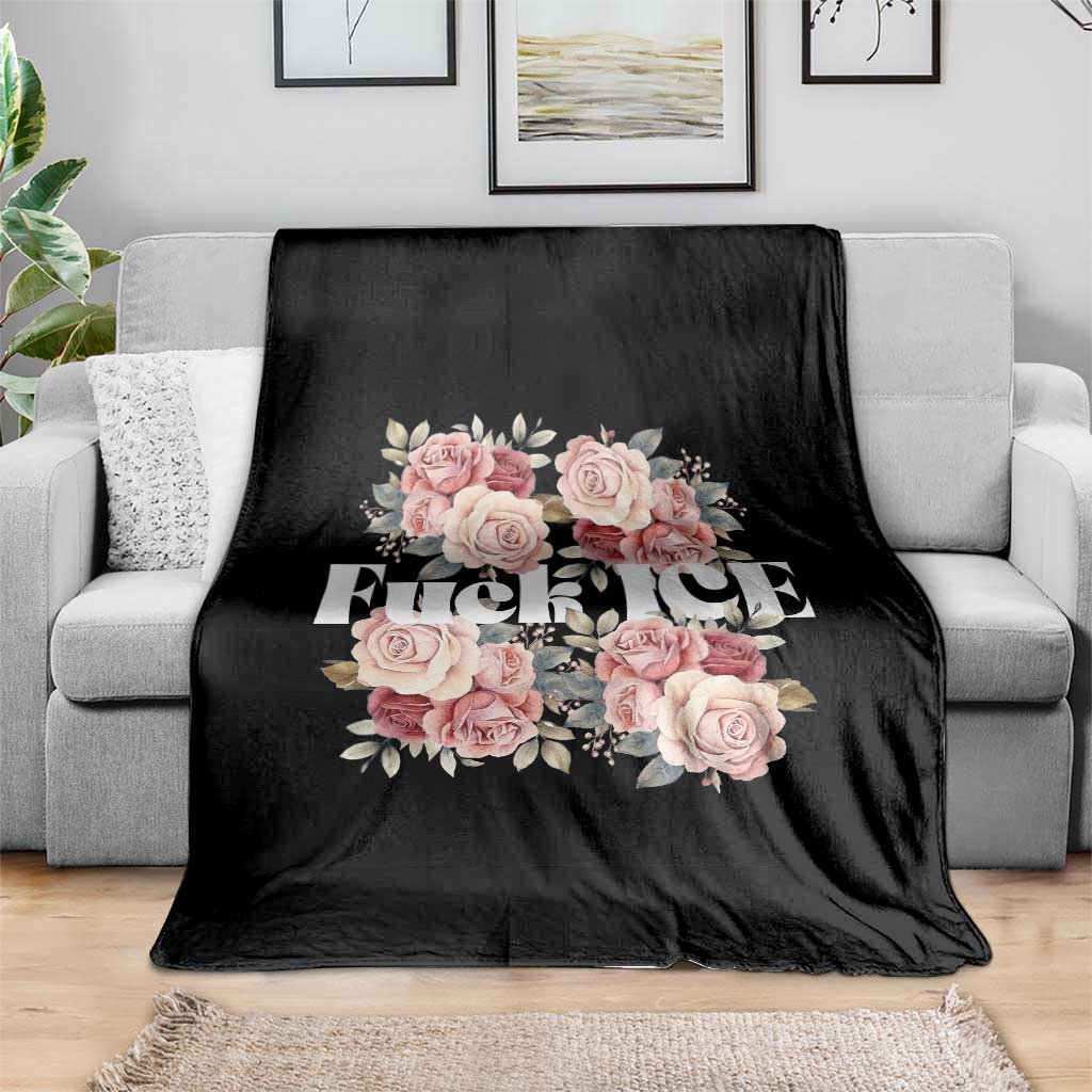Floral Protest Against Ice Throw Blanket Justice and Freedom Political Resistance TS02 Print Your Wear