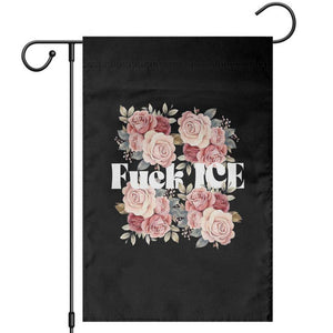 Floral Protest Against Ice Garden Flag Justice and Freedom Political Resistance TS02 Black Print Your Wear