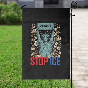 Statue of Liberty Resist Stop Ice Garden Flag Floral Activist for Justice and Freedom TS02 Print Your Wear
