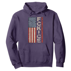 F Ice Retro Distressed American Flag Hoodie Patriotic Against Ice Justice Protest Resistance TS02 Purple Print Your Wear