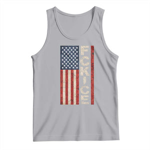 F Ice Retro Distressed American Flag Tank Top Patriotic Against Ice Justice Protest Resistance TS02 Athletic Heather Print Your Wear