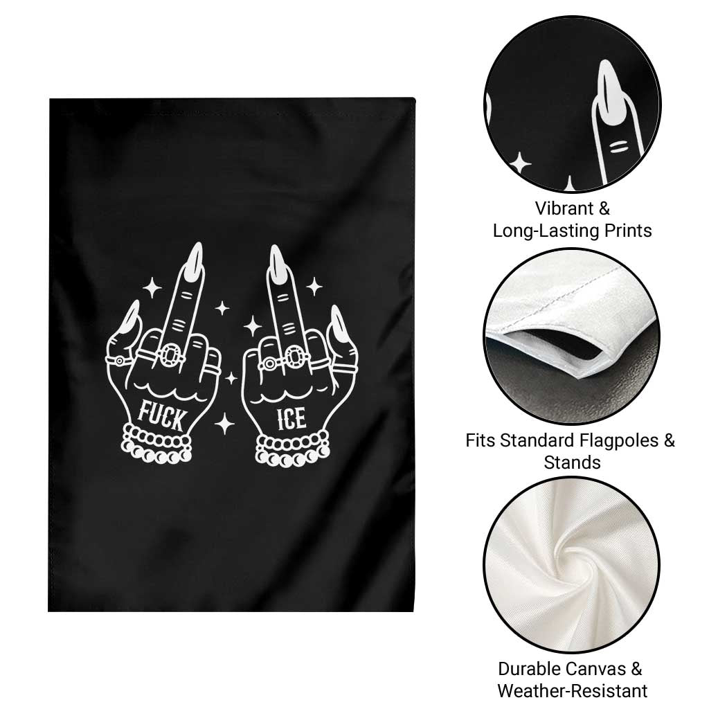 Middle Finger F Ice Garden Flag Against Ice Violence Outspoken Resistance TS02 Print Your Wear