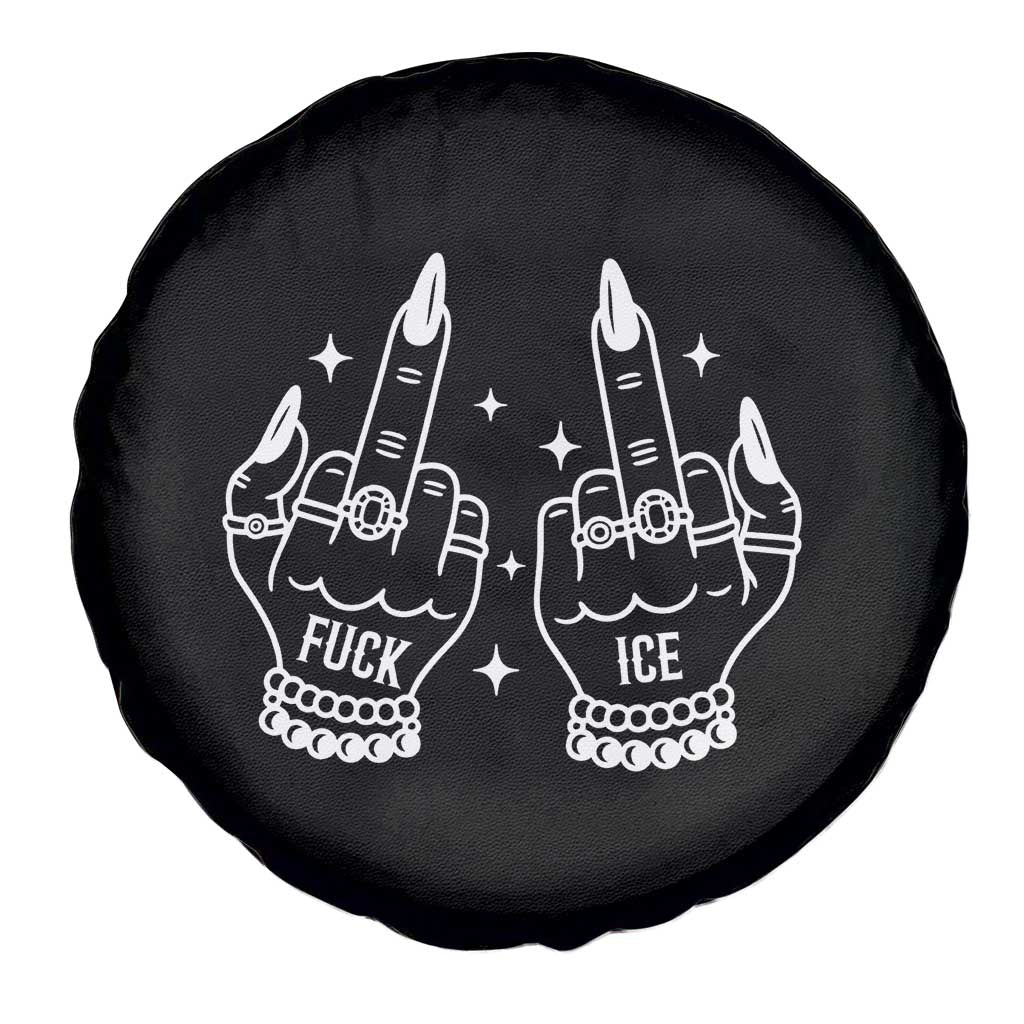 Middle Finger F Ice Spare Tire Cover Against Ice Violence Outspoken Resistance TS02 Print Your Wear