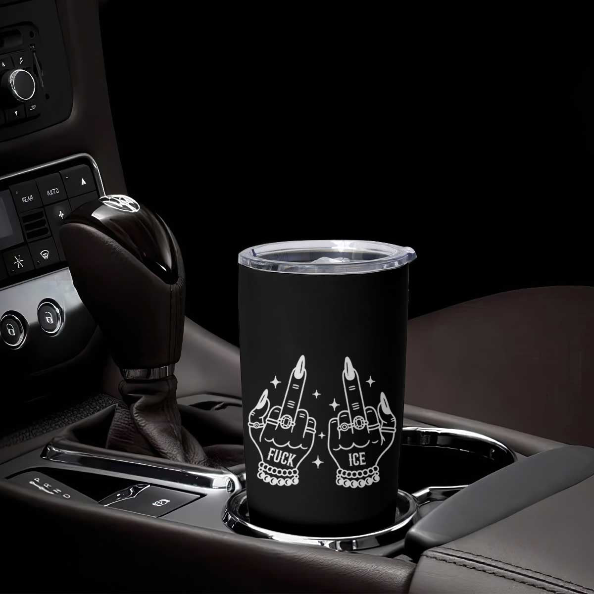Middle Finger F Ice Tumbler Cup Against Ice Violence Outspoken Resistance TS02 Print Your Wear