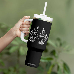 Middle Finger F Ice Tumbler With Handle Against Ice Violence Outspoken Resistance TS02 Print Your Wear
