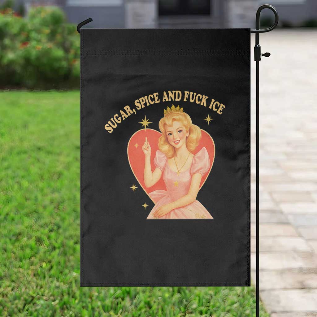 Sugar Spice and F Ice Retro Fairy Garden Flag Feminist Against Ice Protest Political Resistance TS02 Print Your Wear