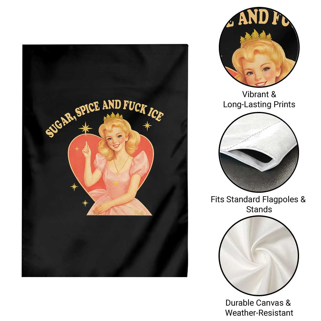 Sugar Spice and F Ice Retro Fairy Garden Flag Feminist Against Ice Protest Political Resistance TS02 Print Your Wear