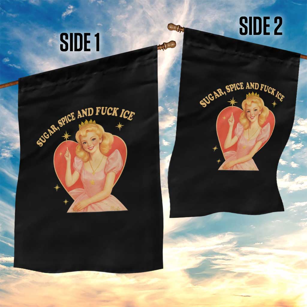 Sugar Spice and F Ice Retro Fairy Garden Flag Feminist Against Ice Protest Political Resistance TS02 Print Your Wear