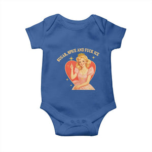 Sugar Spice and F Ice Retro Fairy Baby Onesie Feminist Against Ice Protest Political Resistance TS02 Royal Blue Print Your Wear