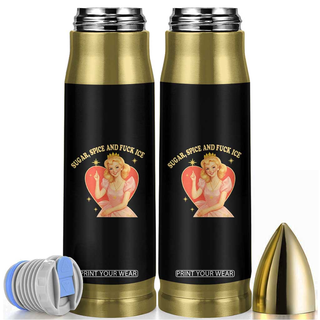 Sugar Spice and F Ice Retro Fairy Bullet Tumbler Feminist Against Ice Protest Political Resistance TS02 Black Print Your Wear
