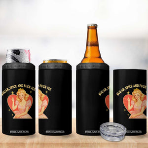 Sugar Spice and F Ice Retro Fairy 4 in 1 Can Cooler Tumbler Feminist Against Ice Protest Political Resistance TS02 Print Your Wear