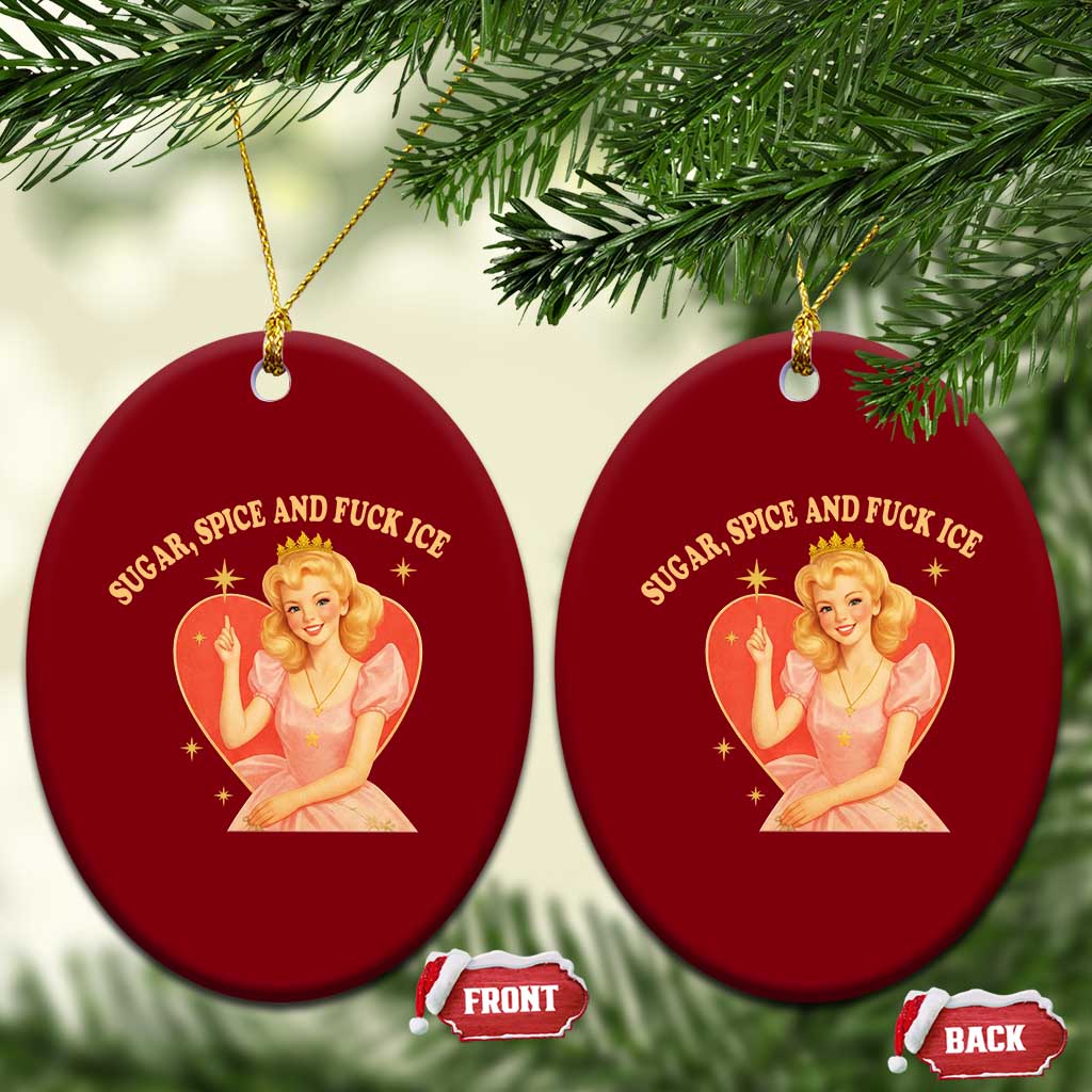 Sugar Spice and F Ice Retro Fairy Ceramic Ornament Feminist Against Ice Protest Political Resistance TS02 Print Your Wear