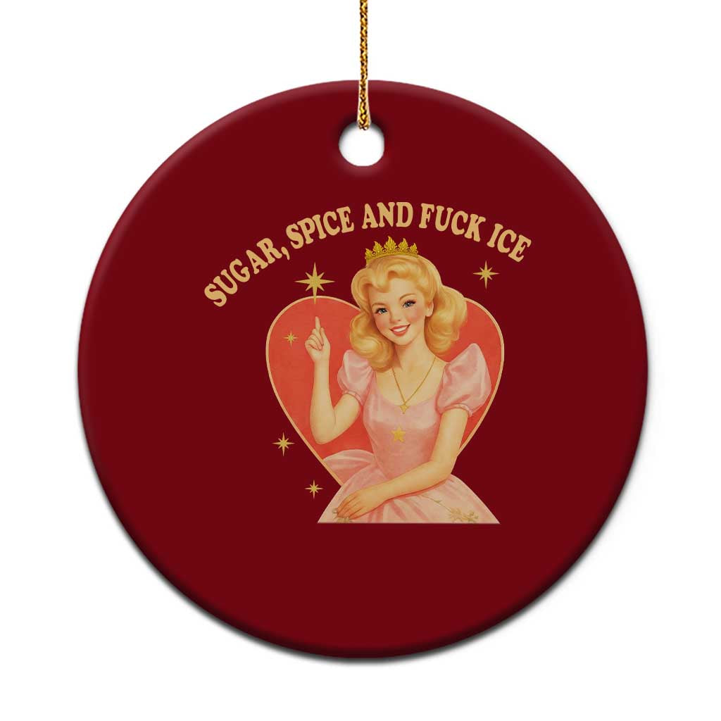 Sugar Spice and F Ice Retro Fairy Ceramic Ornament Feminist Against Ice Protest Political Resistance TS02 1pc Red Print Your Wear
