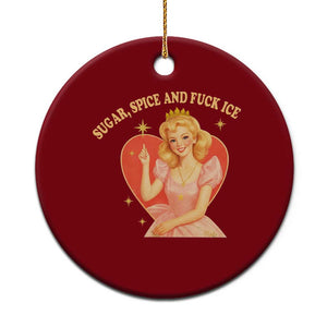 Sugar Spice and F Ice Retro Fairy Ceramic Ornament Feminist Against Ice Protest Political Resistance TS02 1pc Red Print Your Wear