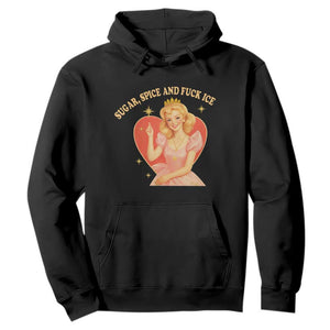 Sugar Spice and F Ice Retro Fairy Hoodie Feminist Against Ice Protest Political Resistance TS02 Black Print Your Wear
