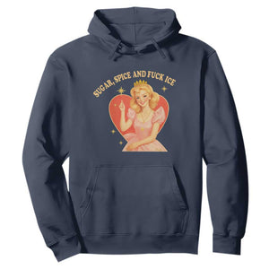 Sugar Spice and F Ice Retro Fairy Hoodie Feminist Against Ice Protest Political Resistance TS02 Navy Print Your Wear