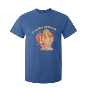 Sugar Spice and F Ice Retro Fairy T Shirt For Kid Feminist Against Ice Protest Political Resistance TS02 Royal Blue Print Your Wear