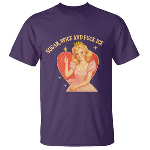 Sugar Spice and F Ice Retro Fairy T Shirt Feminist Against Ice Protest Political Resistance TS02 Purple Print Your Wear