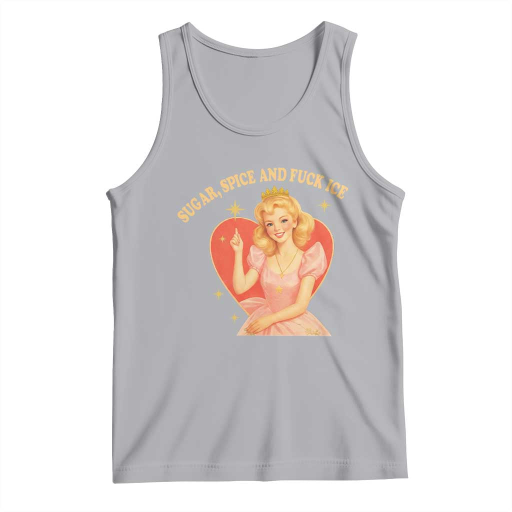 Sugar Spice and F Ice Retro Fairy Tank Top Feminist Against Ice Protest Political Resistance TS02 Athletic Heather Print Your Wear